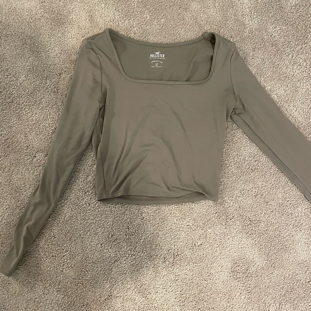 Hollister Olive Long Sleeve Top